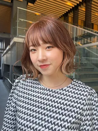 ミディアム 🌿レイヤー/ブリー チ/🌿‬JINのヘアスタイル