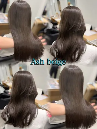 セミロング カラー 透明感🫧/ブリーチ /永田　汰伊智のヘアスタイル