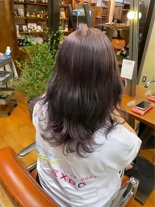 セミロング カラー ayaka |トレンドヘアのヘアスタイル