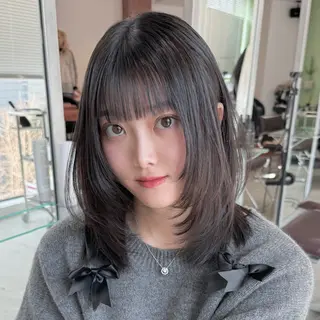 セミロング ブリーチ/ハイトーン ダブルカラー/川上のヘアスタイル