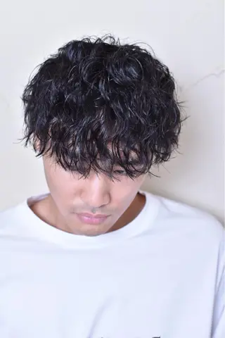 ショート パーマ メンズ メンズ特化/パーマ指 名No.1/百瀬太郎のヘアスタイル