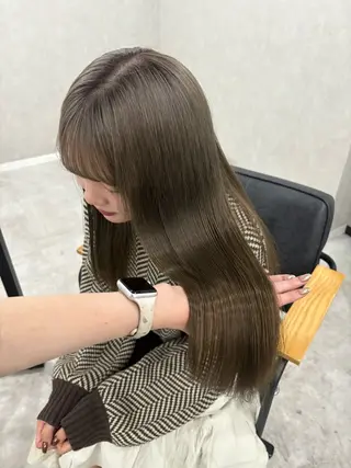 ロング カラー 盛れる顔まわり✨🎀 モテカラー別所好葉のヘアスタイル