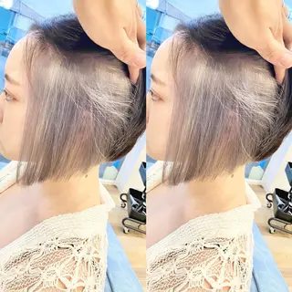 ショート LAFRE （ラフリ）所属・ケアブリーチ 黒瀬有汰のヘアスタイル