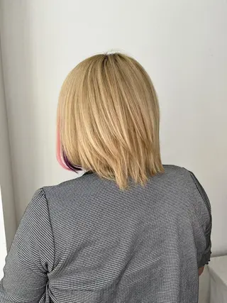 ミディアム 髪質改善ブリーチ毛 限定!吉田、植田のヘアスタイル