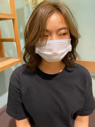 ミディアム カラー Van family所属・ショート& パーマ　坂本のヘアスタイル