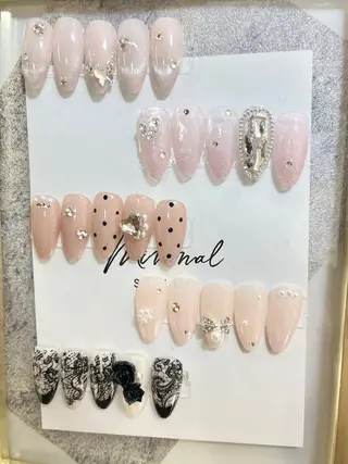 ネイル candy nail 韓国風ワンホンネイルのネイルデザイン