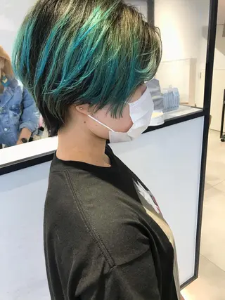 ショート カラー 🇰🇷カルマパーマ kaito🇰🇷のヘアスタイル