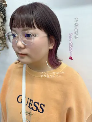 ミディアム 藤本 静香のヘアスタイル