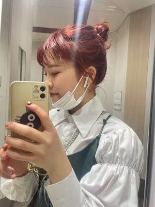 ミディアム カラー mei｜顔まわり ×透明感カラーのヘアスタイル