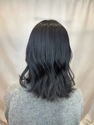 ミディアム カラー 梶原 美保のヘアスタイル