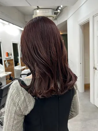 ミディアム カラー レイヤーボブ/ 艶カラー/サナ🌼のヘアスタイル