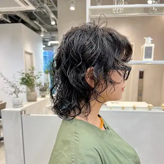 ミディアム パーマ 【骨格診断カット】 .のヘアスタイル