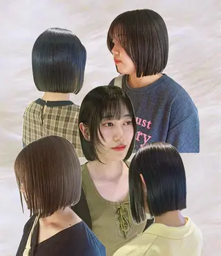 ショート カラー 🧸ミルクティー／ 顔周りレイヤー/ミクのヘアスタイル