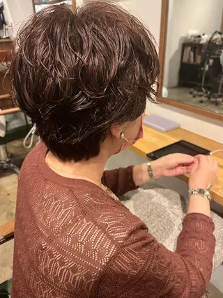 ショート パーマ rimi/ショート /透明感カラーのヘアスタイル