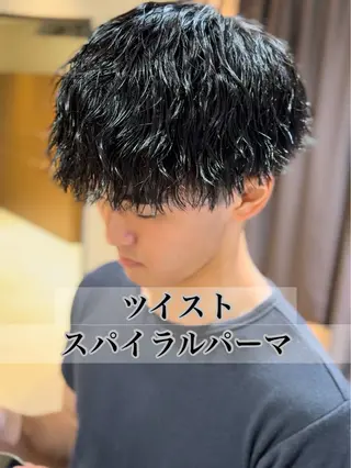 パーマ メンズ LICO HAIR＆RELAXATION 名駅店所属・メンズ特化美容師/ パーマ/波巻き/陸翔のヘアスタイル