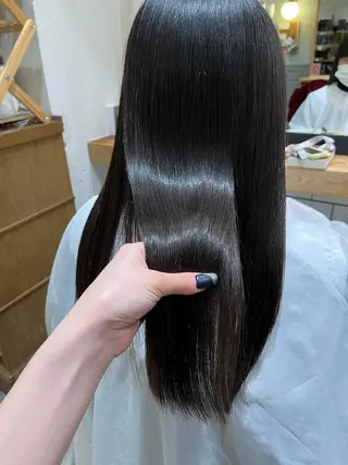 ロング パーマ ヘアアレンジ 髪質改善/縮毛矯正 艶カラー/珠聡のヘアスタイル