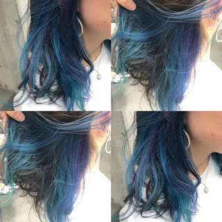 セミロング カラー 原宿サロン代表 デザインカラー伊藤卓のヘアスタイル