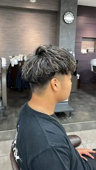 ショート カラー パーマ メンズ 【brace小阪店】 店長   村上直也のヘアスタイル