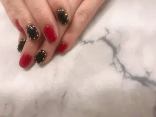 ネイル ネイルリボン 受付スタッフのネイルデザイン