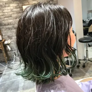 ミディアム 所渉/韓国レイヤー /ウルフカットのヘアスタイル