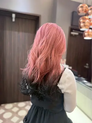ロング カラー ミルクティー/ピンク /ブロンド 咲良のヘアスタイル