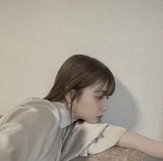 セミロング カラー ブリーチなし🤍透明 感カラー🤍しゅうじのヘアスタイル