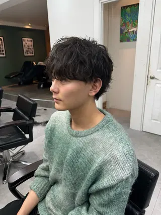 パーマ メンズ シャドウパーマ/ 波巻パーマYu-Kiのヘアスタイル