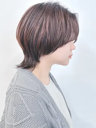 ミディアム 小顔ボブ/お悩み解決 /ボブパーマ/とういのヘアスタイル