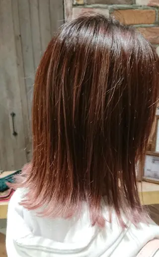 ミディアム カラー 遠藤 恭子のヘアスタイル