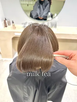 カラー ulu名古屋栄所属・落合しほ/韓国ヘア/ 髪質改善/縮毛矯正のヘアスタイル