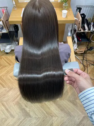 ロング カラー パーマ youres hair はなれ店所属・髪質改善🌸縮毛矯正 専門家💖後藤のヘアスタイル