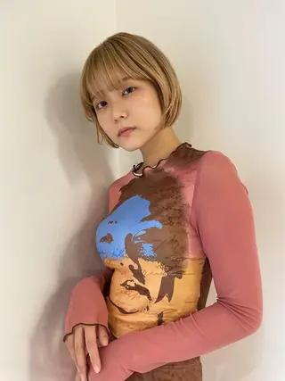 ショート カラー 透明カラー/レイヤー misaki °＊のヘアスタイル