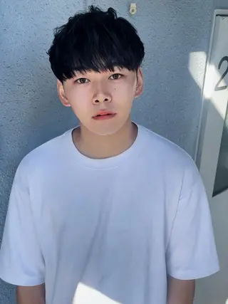 ショート パーマ メンズ メンズ特化/お任せ可 矢場町/モモコ🍑のヘアスタイル