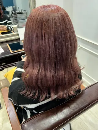 セミロング カラー 韓国風レイヤー ∕ 大隣 里桜のヘアスタイル