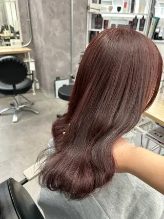 ミディアム カラー ヘアアレンジ Beleza原宿所属・MOMO艶髪 🩵モテカラーのヘアスタイル