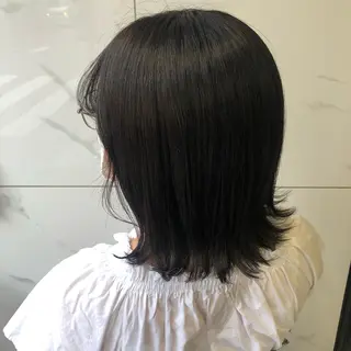 ミディアム カラー ヘアアレンジ 透明感カラー/レイヤ ー/小谷野真緒のヘアスタイル