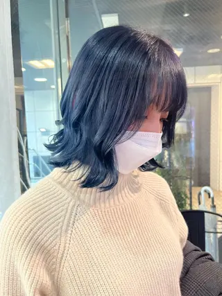 ミディアム カラー 💖デザインカラー/ タダ ハナカ💖のヘアスタイル