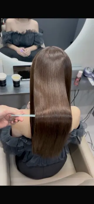 ロング 韓国/ワンホンヘア 髪質改善/MaCoのヘアスタイル