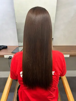 ロング 縮毛矯正モデル募集中 /西梅田/筒井大翔のヘアスタイル