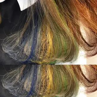 セミロング カラー パーマ ヘアアレンジ メンズ キッズ ネイル マツエク・マツパ サロンドミルク 原宿のヘアスタイル
