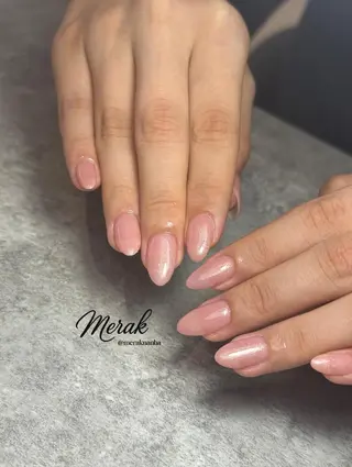 ネイル メラク難波/長さだし パラジェルフィルインのネイルデザイン