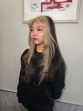 ロング カラー ブリーチ/アレンジ/ 19歳/新宿/アリルのヘアスタイル