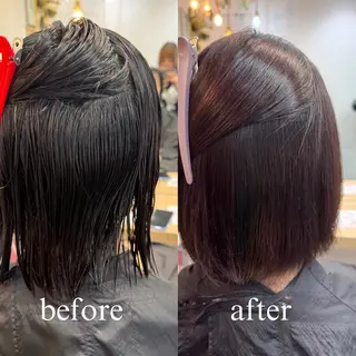 ミディアム パーマ 縮毛矯正/艶髪カラー /パーマ/ひふみ🌱のヘアスタイル