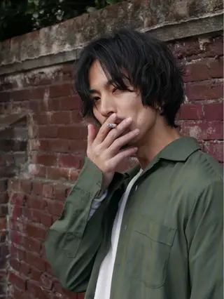 ショート カラー パーマ メンズ 栄💗レイヤーカット ｜韓国風｜haruのヘアスタイル