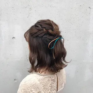 ミディアム 酸性縮毛矯正🧴韓国 レイヤー/髪質改善のヘアスタイル