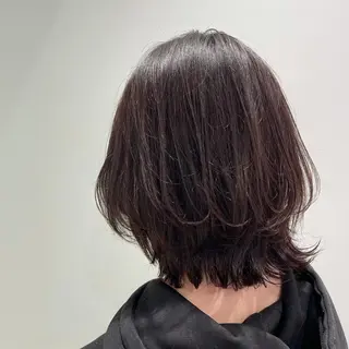 セミロング カラー I'S.横浜所属・赤み消しカラー 🍀JUNKIのヘアスタイル
