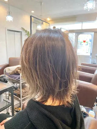 ミディアム カラー ⭐️ショート⭐️美髪 矯正⭐️水口陸のヘアスタイル