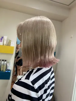 ショート カラー 髪質改善/ストレート /透明感/西川奈穂のヘアスタイル