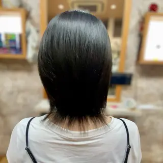 ミディアム YELLOW CORN 金沢文庫所属・【金沢文庫4分】髪質 改善/縮毛矯正アラタのヘアスタイル