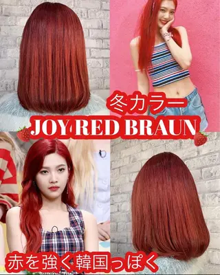 セミロング カラー LIBERTE所属・韓国ヘア🌈加藤 瑠華のヘアスタイル